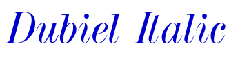 Dubiel Italic 字体